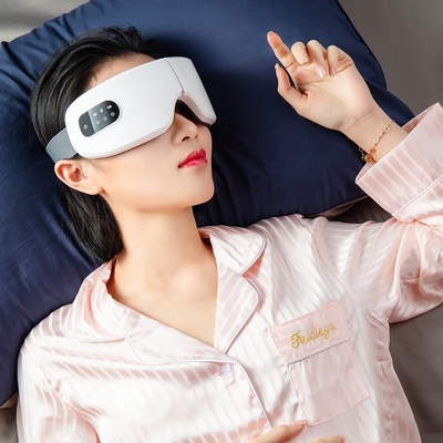 5V công nghệ âm nhạc mắt thư giãn dao động máy mát xa với máy sưởi ấm có thể di chuyển giảm mệt mỏi