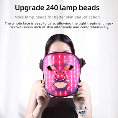 Mặt nạ mặt bằng silicone LED di động Chăm sóc da 4 Màu sắc làm cứng nhăn loại bỏ cho cổ / cổ họng