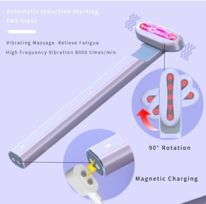 Chăm sóc sức khỏe cá nhân 155*18.3*23.4 mm Rotation Microcurrent Ems Eye Massager Pen