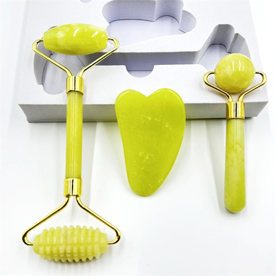 Home Jade Roller with Natural Xiuyan Stone Beauty Green Face Ice Roller và hộp tùy chỉnh