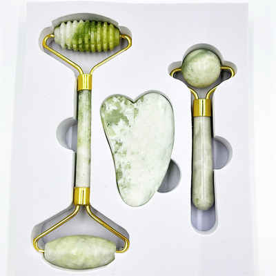 Home Jade Roller with Natural Xiuyan Stone Beauty Green Face Ice Roller và hộp tùy chỉnh