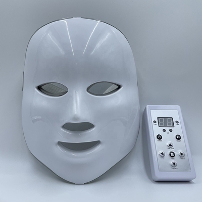 Mặt nạ trị liệu ánh sáng mặt bằng đèn LED Mô hình 2023 Kháng mụn 7 Màu chống nước Không có nhà