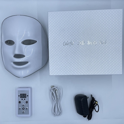 Mặt nạ trị liệu ánh sáng mặt bằng đèn LED Mô hình 2023 Kháng mụn 7 Màu chống nước Không có nhà