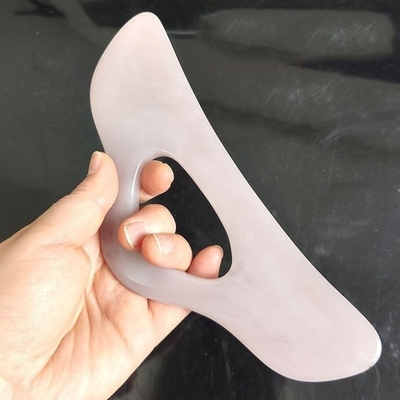 Máy xoa bóp cổ di động hình trái tim màu xanh lá cây Jade Guasha Pad với vật liệu sáp ong nhựa