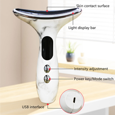 Đánh giá hiện tại 0,5A Chiếc thiết bị mặt cổ để mát xa điện chống nhăn và chống lão hóa