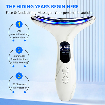 Đánh giá hiện tại 0,5A Chiếc thiết bị mặt cổ để mát xa điện chống nhăn và chống lão hóa