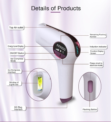 999900 Flashes IPL Thiết bị loại bỏ lông cho phụ nữ Cơ thể vĩnh viễn Bikini Chân cánh tay Mặt