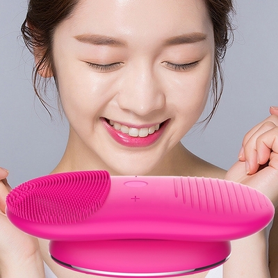 Máy làm sạch lỗ chân lông hai mặt Mini Chải làm sạch khuôn mặt với công nghệ siêu âm