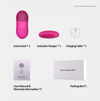 130*56*28 Sơn rửa mặt silicone với sạc không dây và mát-xa chống nước IPX6