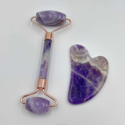 100% Xiuyan Stone Jade Roller Gua Sha Set tự nhiên để nâng mặt và thắt da
