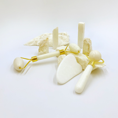 2023 Các mô hình mới nhất Yin Yang Gua Sha Set 100% Natural Jade Roller cho chăm sóc da mặt