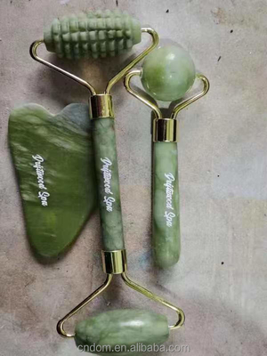 2023 Các mô hình mới nhất Yin Yang Gua Sha Set 100% Natural Jade Roller cho chăm sóc da mặt