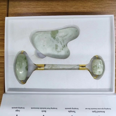 2023 Các mô hình mới nhất Yin Yang Gua Sha Set 100% Natural Jade Roller cho chăm sóc da mặt