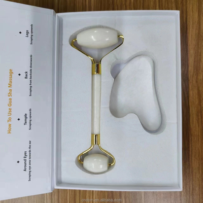 2024 Double Head Xiuyan Stone Jade Roller và Gua Sha Set cho chăm sóc da chống nước Có